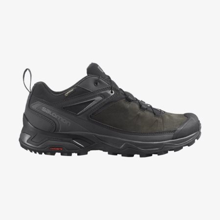 Salomon X ULTRA 3 LEATHER GORE-TEX Mens Hiking Shoes Black UK TFOX